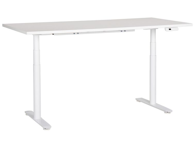 Schreibtisch weiß 180 x 80 cm elektrisch höhenverstellbar DESTINAS_899605