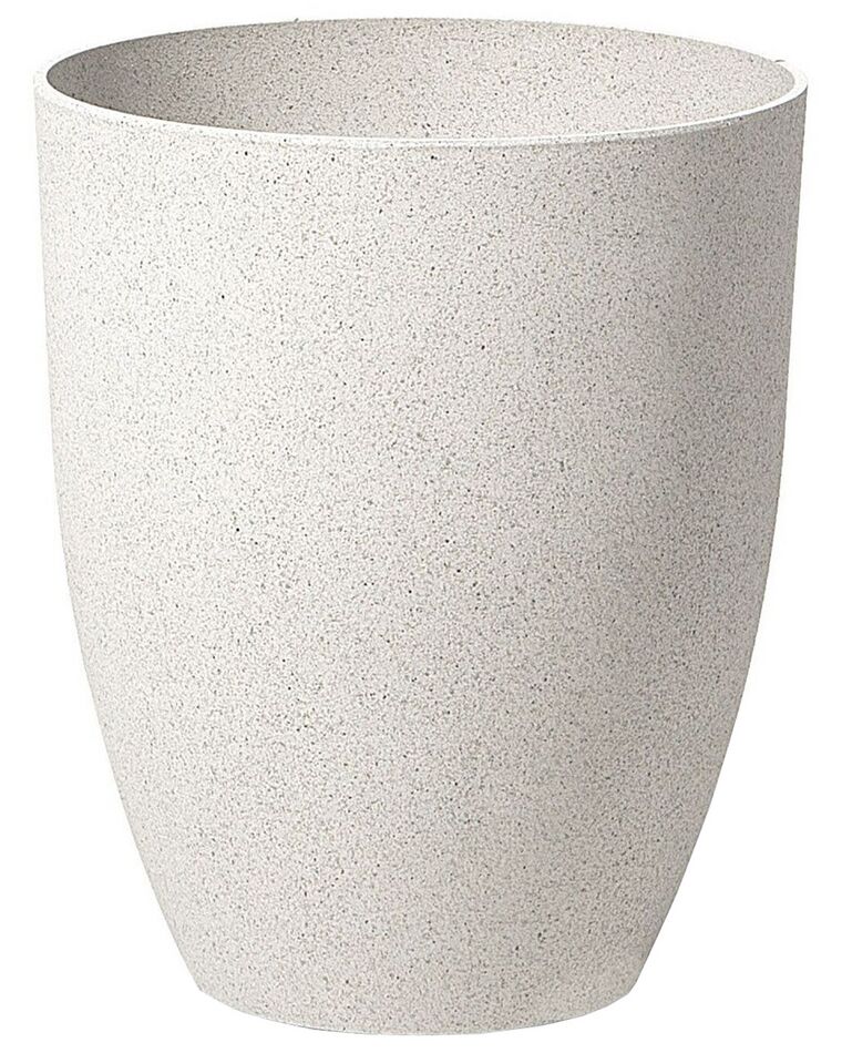 Maceta de mezcla de piedra blanco crema ⌀ 35 cm CROTON_692189