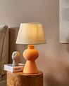 Tischlampe Keramik orange / weiß 48 cm Trommelform FABILOS_878691