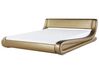 Leather EU Super King Bed Gold AVIGNON_521980