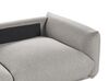 3-Sitzer Sofa hellgrau mit Kissen LUVOS_885574