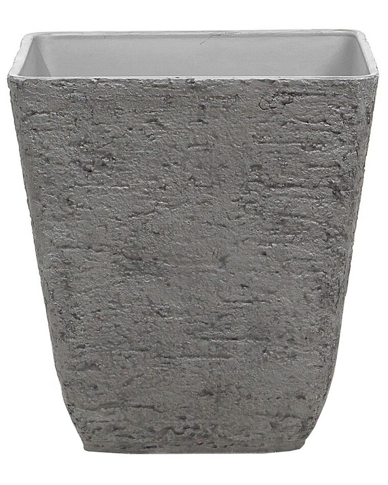 Vaso para plantas em pedra cinzenta 49 x 49 x 53 cm DELOS_692612