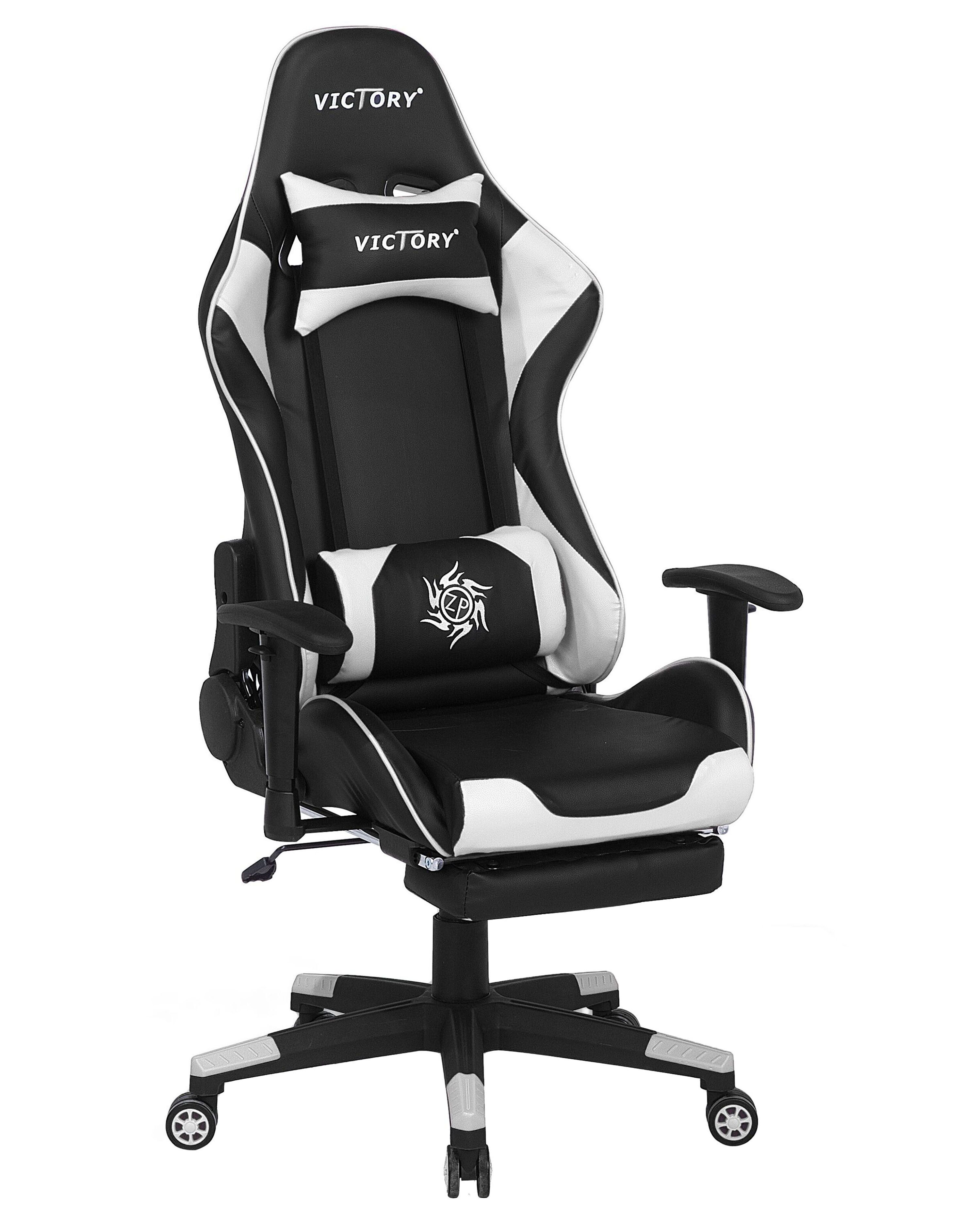 Gaming Chair Black And White Victory Belianino