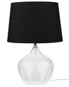 Lampe de table en verre transparente / noire 45 cm OSUM_877423