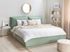 Łóżko z pojemnikiem welurowe 180 x 200 cm zielone BAJONNA_871299
