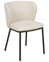 Sada 2 čalouněných jídelních židlí krémové bílé MINA_872129