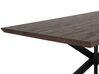 Modern Sötét Fa Étkezőasztal Fekete Lábazattal 140 x 80 cm SPECTRA_750970