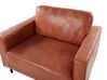 Faux Leather Living Room Set Golden Brown SAVALEN_779226