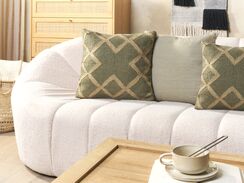 Koristetyyny juutti vihreä/beige 45 x 45 cm 2 kpl GOPI