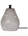 Tischlampe 2er Set Keramik grau / naturfarben 31 cm Kegelform ARWADITO_897965