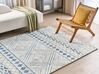 Area Rug 160 x 230 cm White and Blue MARGAND_883803