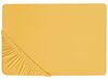 Lenzuolo con angoli cotone giallo senape 140 x 200 cm JANBU_845286