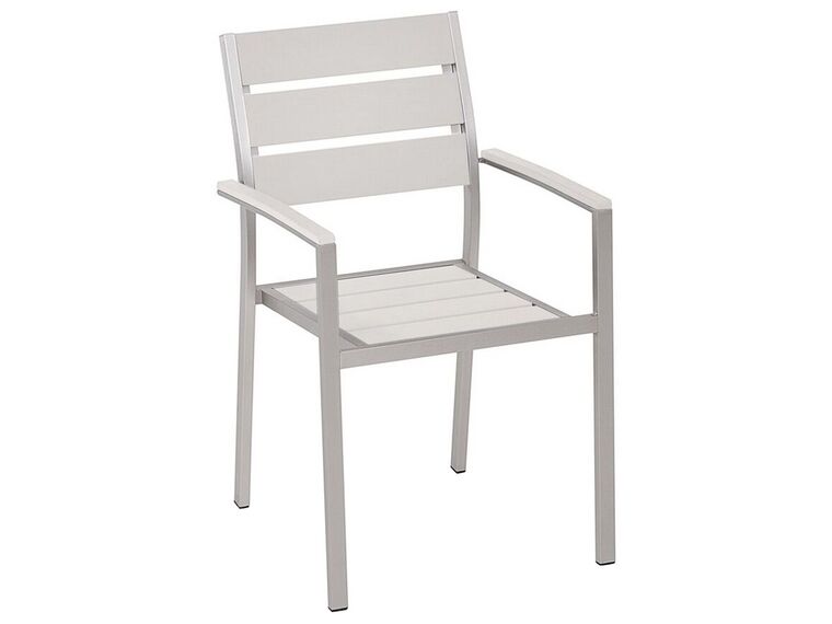 Záhradná stolička biela VERNIO_785293