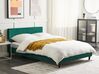 Housse de cadre de lit double en velours vert foncé 140 x 200 cm pour les lits FITOU_876104