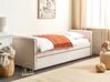 Łóżko wysuwane welurowe 90 x 200 cm różowe LIBOURNE_909774