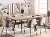 Extending Dining Table 140/180 x 90 cm Light Wood and Black HARLOW_793863