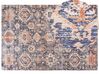 Teppich Baumwolle blau / rot 200 x 300 cm orientalisches Muster Kurzflor KURIN_862983
