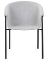 Set of 2 Fabric Dining Chairs Grey AMES_868302