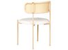Set of 2 Metal Dining Chairs Light Wood ANDOVER_888194