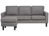 3 Seater Fabric Sofa with Ottoman Light Grey AVESTA_741993