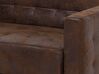 3 Seater Faux Leather Sofa Bed Brown ABERDEEN_717511