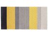 Tappeto lana grigio e giallo 80 x 150 cm AKKAYA_750927