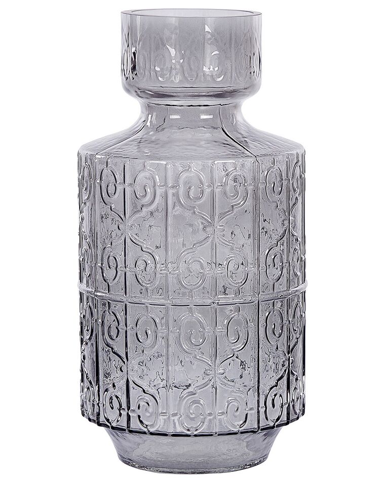 Vaso de vidro cinzento 33 cm DIKELLA_838142