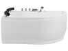 Banheira de hidromassagem de canto versão à direita em acrílico branco com LED 160 x 113 cm PARADISO_680854