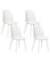 Set of 4 Dining Chairs White EMORY_876544