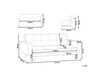 3 Seater Fabric Sofa Bed Grey FLORLI_704167