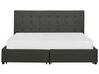 Fabric EU Super King Bed with Storage Dark Grey LA ROCHELLE_744703