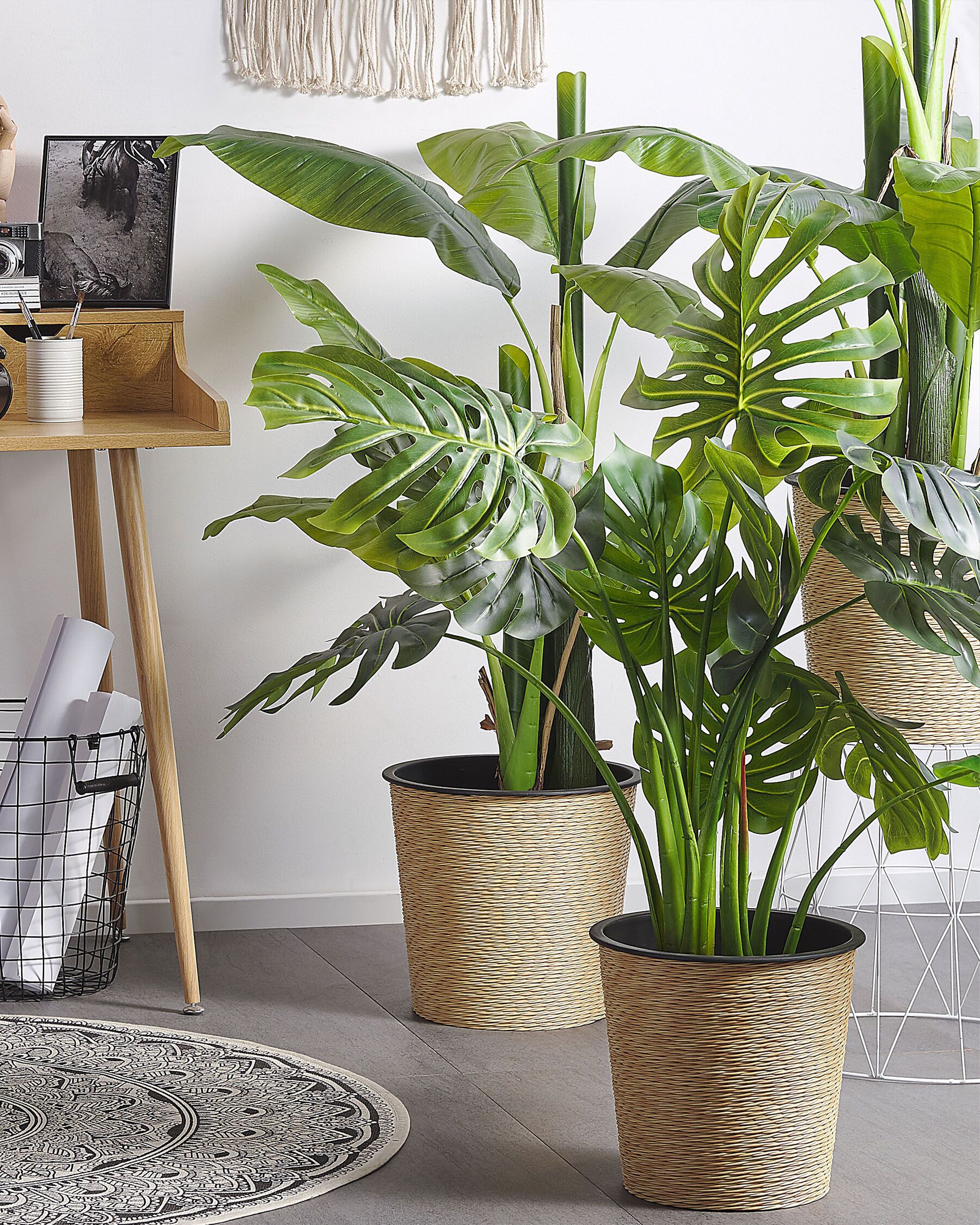 Kunstpflanze im Blumentopf 113 cm MONSTERA PLANT Beliani.de