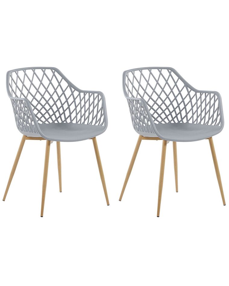Set of 2 Dining Chairs Grey NASHUA_775288