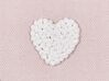 Lot de 2 coussins en coton brodé à motif de cœurs rose 45 x 45 cm GAZANIA_893224