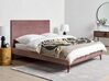 Sametová postel 140 x 200 cm růžová BAYONNE_901268