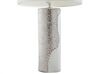 Bílá a stříbrná stolní lampa na noční stolek AIKEN_540797