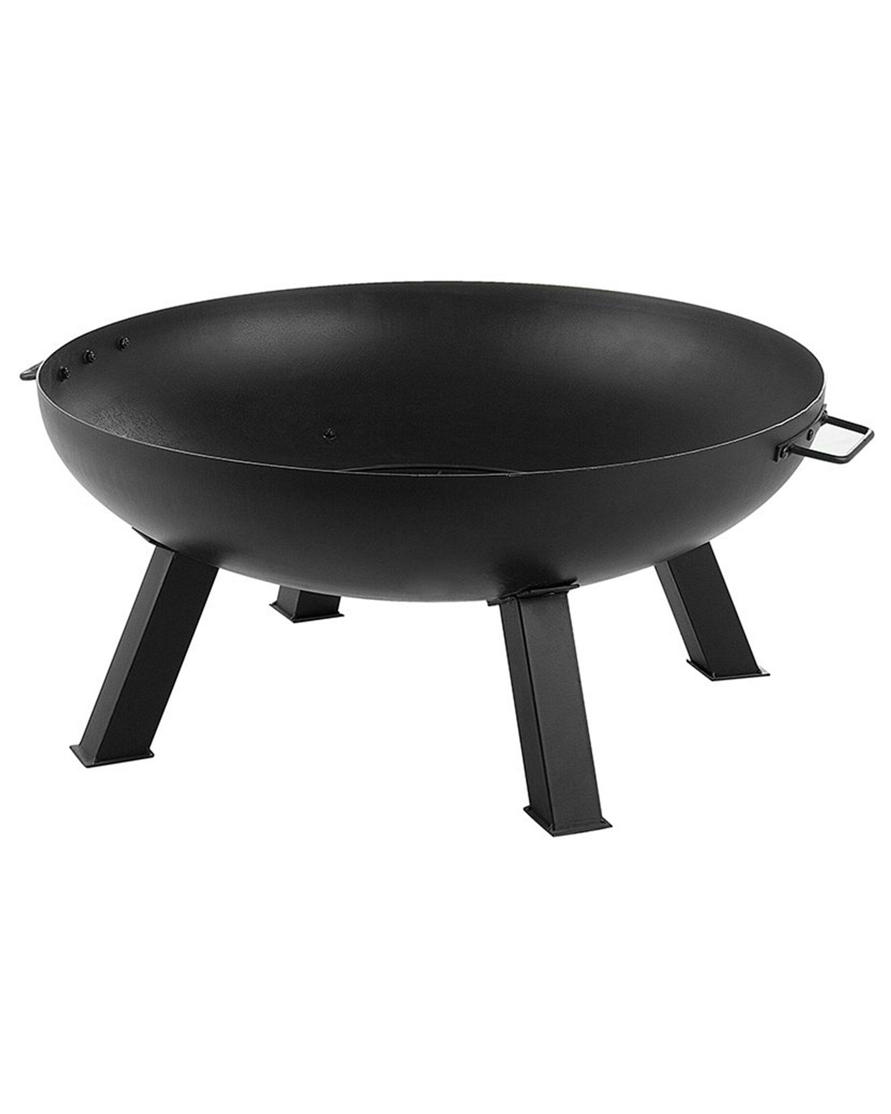 Charcoal Fire Pit Black SEMPU Beliani.co.uk