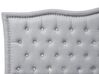 Fabric EU Super King Size Ottoman Bed Grey METZ_707834