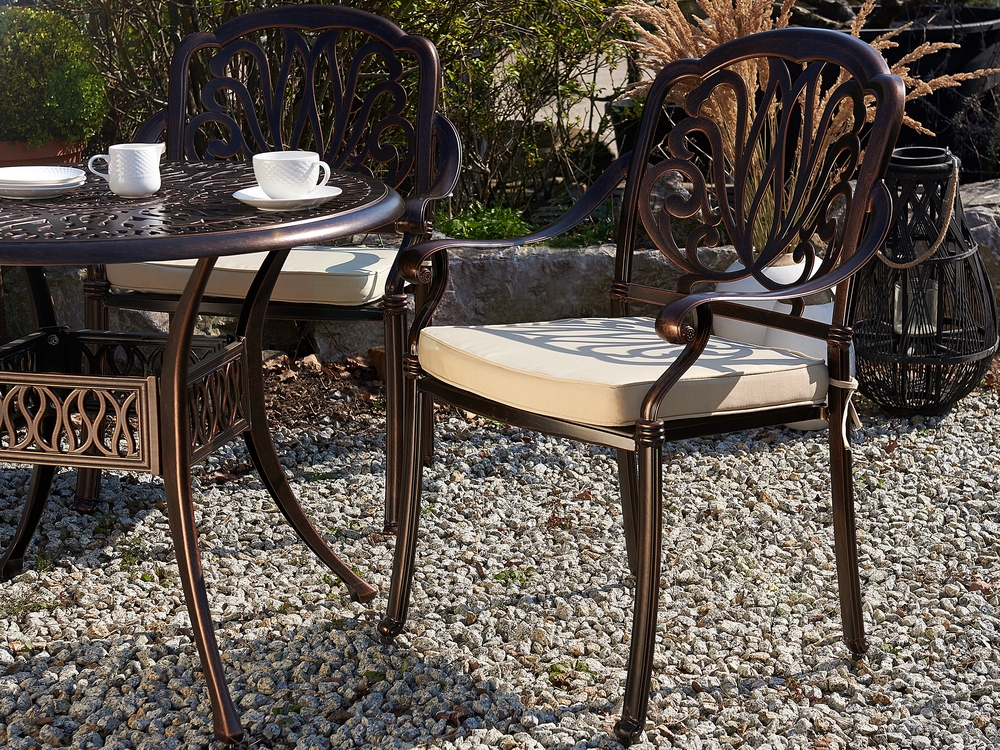 Set di 4 sedie da giardino alluminio marrone scuro ANCONA 