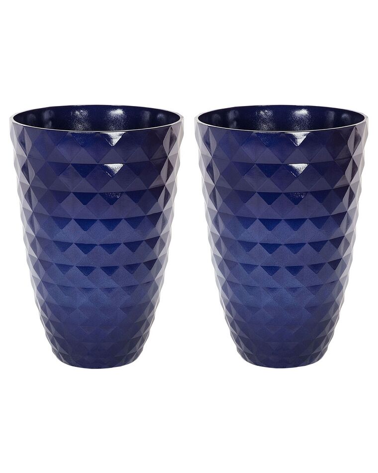 Lot de 2 cache-pots bleu marine ⌀ 35 cm FERIZA_844502