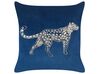 Set of 2 Velvet Cushions Animal Motif 45 x 45 cm Navy Blue MARULA_854602