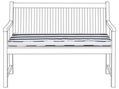 Pehmuste 112 x 54 cm laivastonsininen raidallinen VIVARA Pehmuste 112 x 54 cm laivastonsininen raidallinen VIVARA