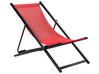 Folding Deck Chair Red and Black LOCRI II_857233