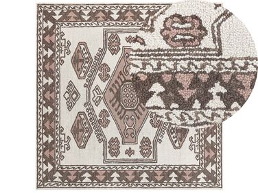 Teppich Wolle mehrfarbig 200 x 200 cm TOMARZA