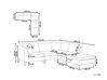 Canapé d'angle modulaire 4 places côté gauche avec ottoman velours rose EVJA_859064