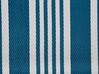 Outdoor Teppich blau 120 x 180 cm Streifenmuster Kurzflor ELURU_734048