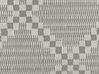Outdoor Teppich grau 60 x 105 cm kariertes Muster Kurzflor JALNA_766560