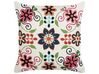 Set of 2 Embroidered Cotton Cushions Flower Pattern 50 x 50 cm Multicolour BAHRAICH_829488
