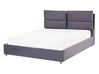 Velvet EU Double Size Ottoman Bed Grey BATILLY_767995