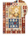 Kelim Teppich Wolle mehrfarbig 140 x 200 cm orientalisches Muster Kurzflor VOSKEHAT_858409